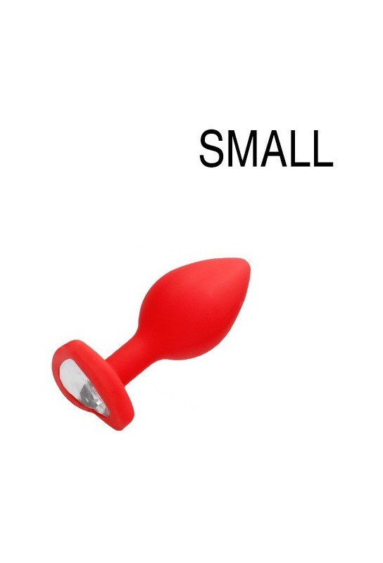 Plug Bijou Anal Silicone Heart Rouge 6 x 2.8 cm 