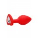 Plug Bijou Anal Silicone Heart Rouge 6 x 2.8 cm 