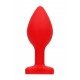 Plug Bijou Anal Silicone Heart Rouge 6 x 2.8 cm 