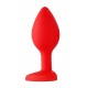 Plug Bijou Anal Silicone Heart Rouge 6 x 2.8 cm 
