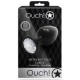 Bijou anal Round Gem L 8 x 4cm Noir-Transparent 