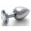 Bijou anal Round Gem L 8 x 4cm Argenté-Transparent 