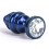 Bijou anal Alloy 6.5 x 3 cm Bleu