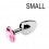 Plug Bijou Strass Rose - SMALL 6.5 x 2.7cm