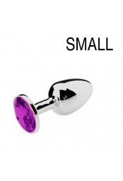 Plug Bijou Strass Violet - SMALL 6.5 x 2.7cm