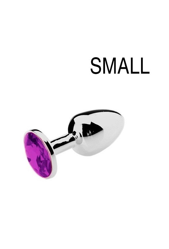 Plug Bijou Strass Violet - SMALL 6.5 x 2.7cm 