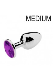 Plug Bijou Strass Violet - MEDIUM 7 x 3.4cm