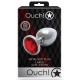 Bijou anal Round Gem L 8 x 4cm Argenté-Rouge 