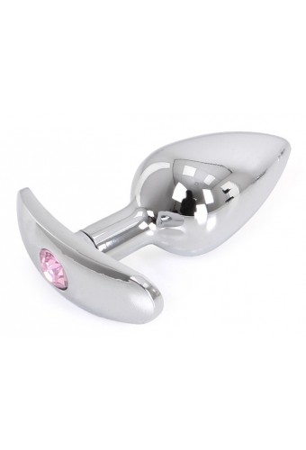Plug Bijou Anal avec base arrondie Curve 6 x 2.8 cm - Bijou Rose 