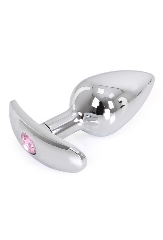 Plug Bijou Anal avec base arrondie Curve 6 x 2.8 cm - Bijou Rose 