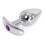 Plug Bijou anal avec base arrondie Curve 6 x 2.8 cm - Bijou Violet