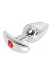 Plug Bijou Anal avec Base arrondie Curve 6 x 2.8 cm - Bijou rouge