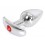 Plug Bijou Anal avec Base arrondie Curve 6 x 2.8 cm - Bijou rouge