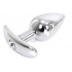 Plug Bijou anal avec base arrondie Curve 6 x 2.8 cm - Bijou transparent 