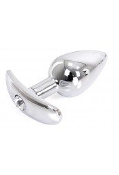 Plug Bijou anal avec base arrondie Curve 6 x 2.8 cm - Bijou transparent