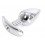 Plug Bijou anal avec base arrondie Curve 6 x 2.8 cm - Bijou transparent