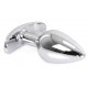 Plug Bijou anal avec base arrondie Curve 6 x 2.8 cm - Bijou transparent 