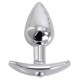 Plug Bijou anal avec base arrondie Curve 6 x 2.8 cm - Bijou transparent 