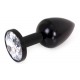 Plug Bijou Anal Alu Gem light 6 x 2.8 cm Noir 