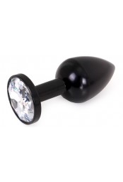 Plug Bijou Anal Alu Gem light 6 x 2.8 cm Noir