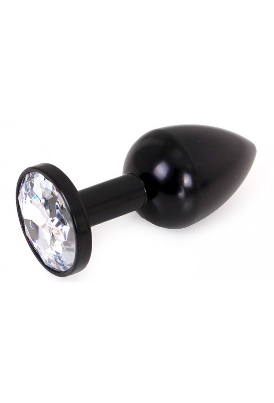 Plug Bijou Anal Alu Gem light 6 x 2.8 cm Noir 