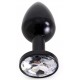 Plug Bijou Anal Alu Gem light 6 x 2.8 cm Noir 