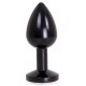 Plug Bijou Anal Alu Gem light 6 x 2.8 cm Noir 