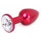 Plug Bijou Anal Alu Gem Light 6 x 2.8 cm Rouge