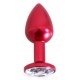 Plug Bijou Anal Alu Gem Light 6 x 2.8 cm Rouge 