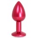 Plug Bijou Anal Alu Gem Light 6 x 2.8 cm Rouge 