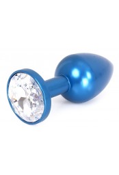 Plug bijou en Alu Gem Light 6 x 2.8 cm Bleu