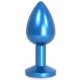 Plug bijou en Alu Gem Light 6 x 2.8 cm Bleu 