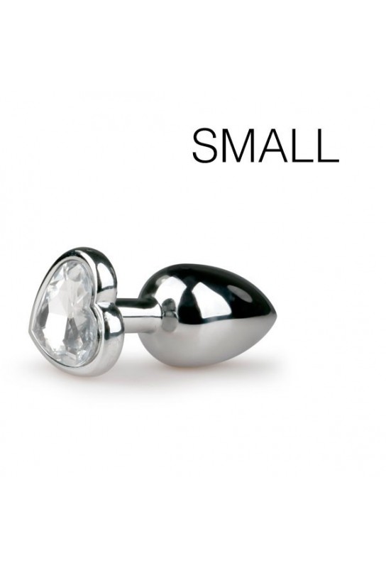 Plug bijou Argent en coeur - SMALL 6.3 x 2.6 cm 