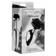 Plug Bijou avec Rose noire - 8.5 x 4.1 cm LARGE 