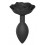 Plug anal bijou Open Roses L 9 x 3.8cm Noir