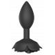 Plug anal bijou Open Roses L 9 x 3.8cm Noir 