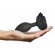 Plug anal bijou Open Roses L 9 x 3.8cm Noir 