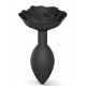 Plug anal bijou Open Roses L 9 x 3.8cm Noir 