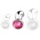 Plug Bijou Bean Silver M 7 x 3cm Rose