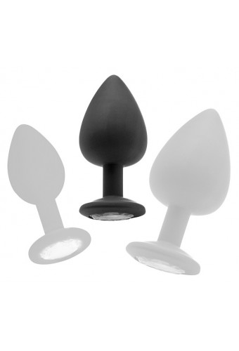 Plug diamond Large – 7 x 3.5 cm Noir 