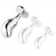 Plug bijou Bean Silver L 9 x 3.5cm Rose 