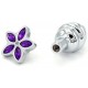 Plug bijou Star 6.5 x 2.8cm Violet 