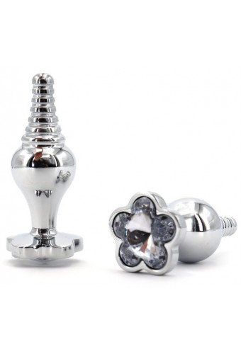 Plug Bijou Leaf 7 x 2.7cm Transparent 