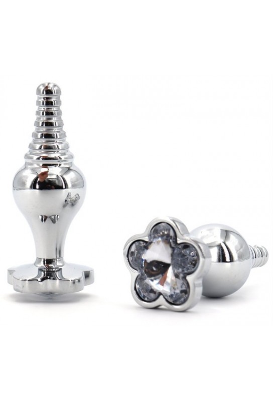 Plug Bijou Leaf 7 x 2.7cm Transparent 