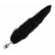 Plug Queue de Renard Fox 6 x 2.7 cm Noir 