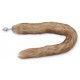 Plug avec queue Fourrure 7 x 3.4cm Beige 