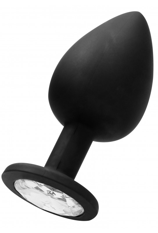 Plug anal silicone SELF MOTION 8 x 4 cm noir 