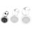 Plug Bijou Bean Silver S 6 x 2.3cm Noir
