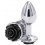 Plug Bijou Rear S 6 x 2.7cm Argenté-Noir
