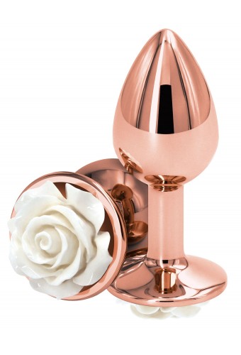 Plug Bijou Rear S 6 x 2.7cm Rose-Blanc 